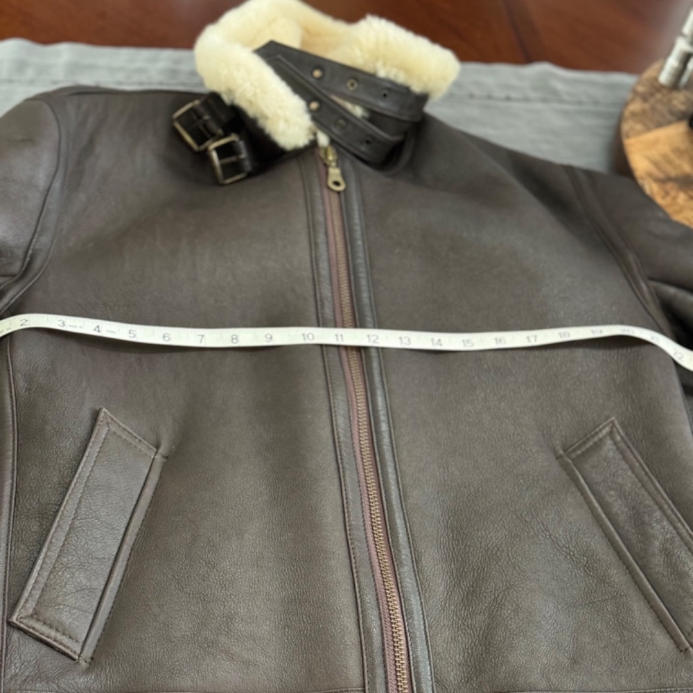 New Sheepskin Shearling B-3 Aviator/Bomber Jacket/Coat - Picture 12 of 16